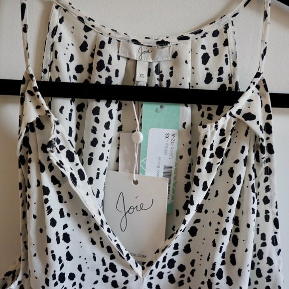 NEW Joie Acrux B Silk Tank in Porcelain Caviar Size XS - Picture 6 of 8